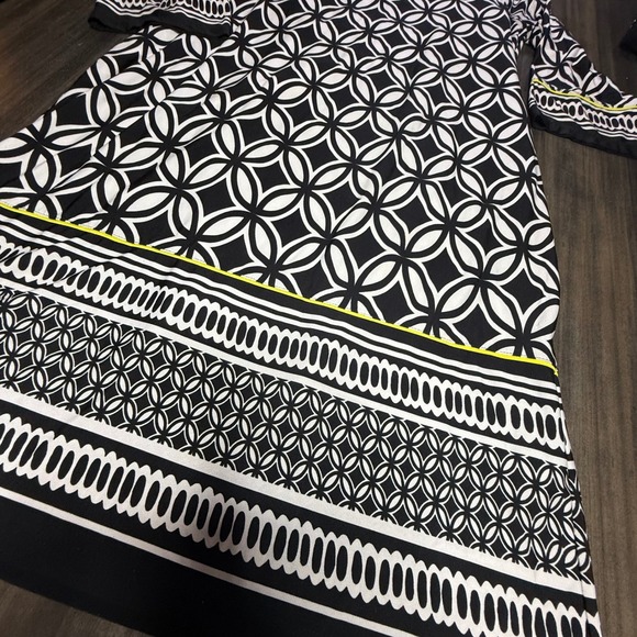 Studio One New York Black White Geometric Print Dress Career Casual‎ - Picture 3 of 3